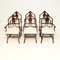 Victorian Oak Masonic Dining Chairs, 1880s, Set of 6 1