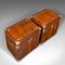 English Leather Luggage Cases or Nightstands, 1980s, Set of 2 7