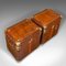 English Leather Luggage Cases or Nightstands, 1980s, Set of 2, Image 7