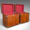 English Leather Luggage Cases or Nightstands, 1980s, Set of 2 2