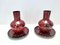 Black and Red Murano Glass Vases with Bronze Aventurine Glass attributed to Vincenzo Nason, 1960s, Set of 4, Image 1