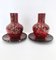 Jarrones de cristal de Murano negro y rojo con cristal de aventurina de bronce atribuidos a Vincenzo Nason, años 60. Juego de 4, Imagen 3