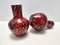 Black and Red Murano Glass Vases with Bronze Aventurine Glass attributed to Vincenzo Nason, 1960s, Set of 4 5