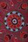 Camino de mesa o decoración de pared Suzani de seda con decoración de granada, Imagen 7