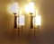 Vintage Architectonic Wall Lights from Lunel, 1960s, Set of 2 2