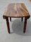 Round Walnut Side Table with Flap Tray 11
