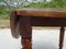 Round Walnut Side Table with Flap Tray 15