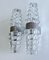 Large Vintage Crystal Glass Sconces, 1970s, Set of 2 11