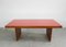 Table en Chêne, Laiton et Stratifié Rouge par Gio Ponti, Italie, 1950s 1