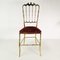 Brass Side Chair from Chiavari, Italy, 1960s, Image 1