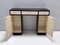Rationalist Black and Ivory Entryway Console Table with Black Glass Top, Italy, 1940s, Image 10