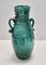 Vintage Teal Scavo Glass Vase attributed to Seguso, Italy, 1950s 5
