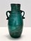 Vintage Teal Scavo Glass Vase attributed to Seguso, Italy, 1950s, Image 3