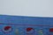 Tapiz Suzani de seda azul con decoración de granadas, Imagen 8