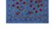 Suzani Tapestry in Blue Silk with Pomegranate Decor 2