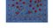 Wandteppich Suzani aus blauer Seide mit Granatapfel-Dekor 2