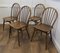 Beech and Elm Windsor Country Dining Chairs, 1920s, Set of 4 1