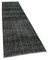 Alfombra de pasillo de lana negra sobreteñida hecha a mano, Imagen 3