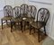 Victorian Beech & Elm Wheel Back Windsor Kitchen Dining Chairs, Set of 5, Image 4