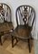 Victorian Beech & Elm Wheel Back Windsor Kitchen Dining Chairs, Set of 5 2