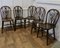 Victorian Beech & Elm Wheel Back Windsor Kitchen Dining Chairs, Set of 5 1