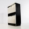 Brutalist Black and White Oak Bar Cabinet, 1970s 8