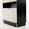 Brutalist Black and White Oak Bar Cabinet, 1970s 9