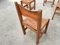 Leather and Elm Dining Chairs from Maison Regain, 1970s, Set of 6 4