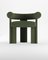 Sedia da collezione moderna completamente rivestita in tessuto Bouclé Green di Alter Ego, Immagine 1