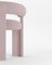 Sedia da collezione moderna completamente rivestita in tessuto Bouclé rosa di Alter Ego, Immagine 2