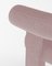Sedia da collezione moderna completamente rivestita in tessuto Bouclé rosa di Alter Ego, Immagine 3