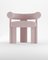 Sedia da collezione moderna completamente rivestita in tessuto Bouclé rosa di Alter Ego, Immagine 1
