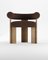 Collector Modern Cassette Chair in Bouclé Dark Brown Fabric by Alter Ego 1
