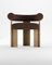 Collector Modern Cassette Chair in Bouclé Dark Brown Fabric by Alter Ego, Image 1