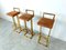 Brass Bar Stools from Belgo Chrom / Dewulf Selection, 1970s, Set of 3, Image 5