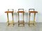 Brass Bar Stools from Belgo Chrom / Dewulf Selection, 1970s, Set of 3 8