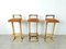 Sgabelli da bar in ottone di Belgo Chrom/Dewulf Selection, anni '70, set di 3, Immagine 1