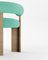 Collector Modern Cassette Chair in Bouclé Teal Fabric by Alter Ego 2