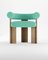 Collector Modern Cassette Chair in Bouclé Teal Fabric by Alter Ego 1