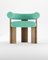 Collector Modern Cassette Chair in Bouclé Teal Fabric by Alter Ego, Image 1