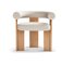 Moderner Collector Kassettenstuhl aus weißem Stoff & Eiche von Alter Ego 1