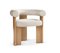 Collector Modern Cassette Chair in White Fabric and Oak by Alter Ego 3