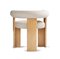 Collector Modern Cassette Chair in White Fabric and Oak by Alter Ego 2