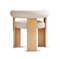 Moderner Collector Kassettenstuhl aus weißem Stoff & Eiche von Alter Ego 2