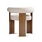 Collector Modern Cassette Chair in White Fabric and Smoked Oak by Alter Ego, Image 2