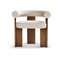 Collector Modern Cassette Chair in White Fabric and Smoked Oak by Alter Ego, Image 1