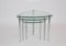 Mid-Century Italian Chrome and Glass Nesting Tables, Set of 3 2
