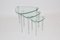 Mid-Century Italian Chrome and Glass Nesting Tables, Set of 3 1