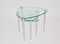 Mid-Century Italian Chrome and Glass Nesting Tables, Set of 3 4
