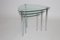 Mid-Century Italian Chrome and Glass Nesting Tables, Set of 3, Image 5
